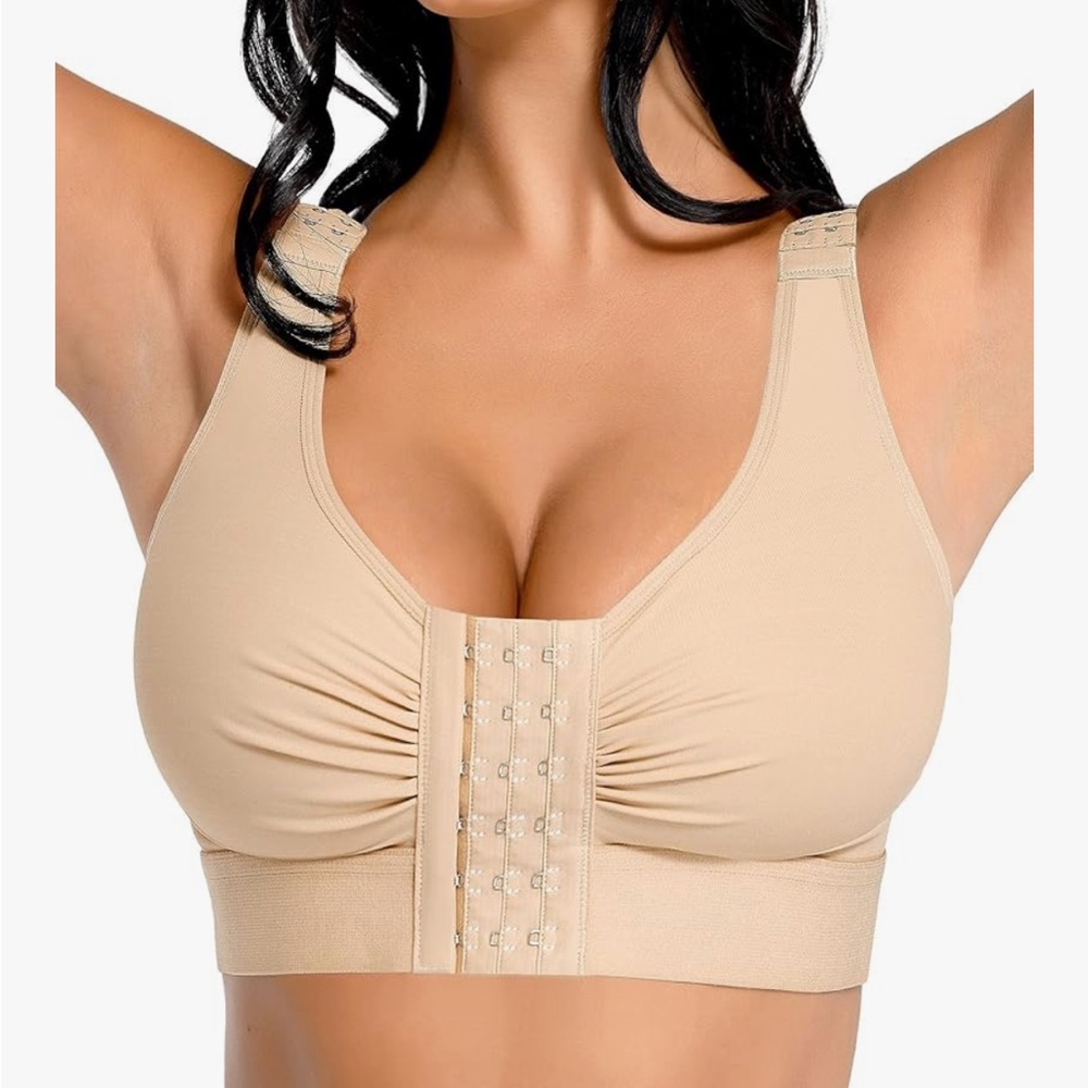 Seamless Tan Front Closure Bra